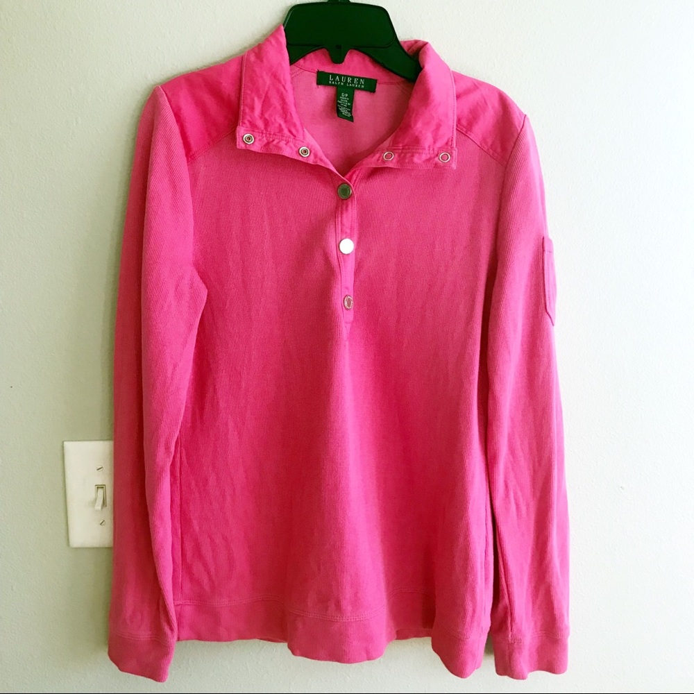 Ralph Lauren long sleeve pink tee SP